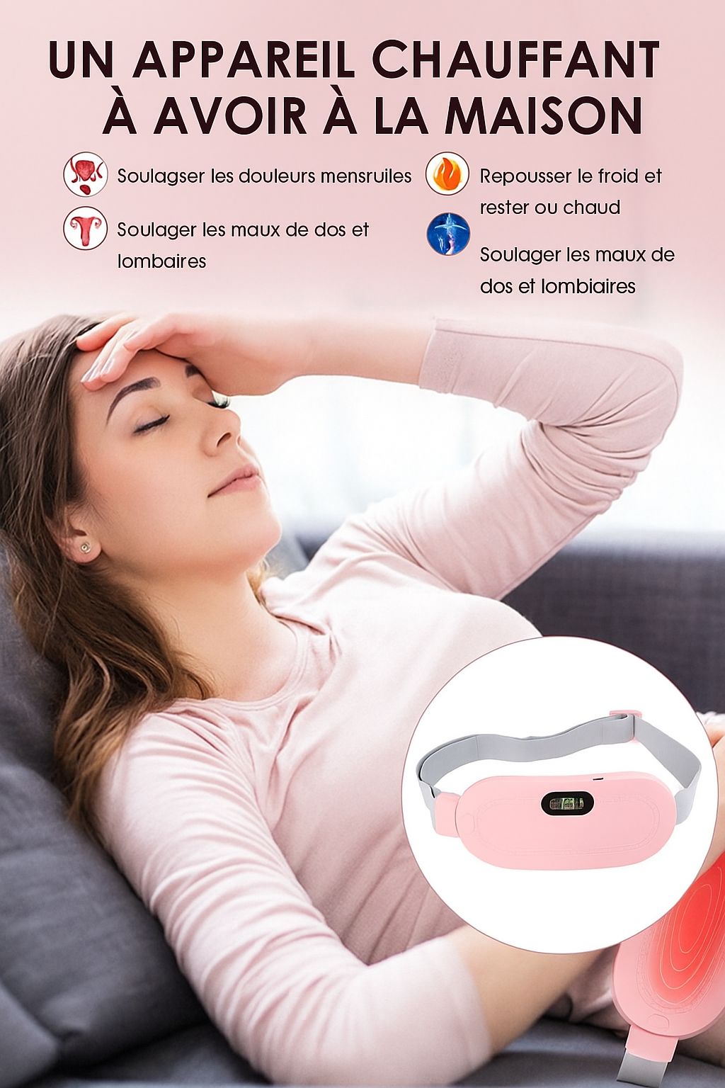 Ceinture de Massage Chauffante Confort Menstruel™